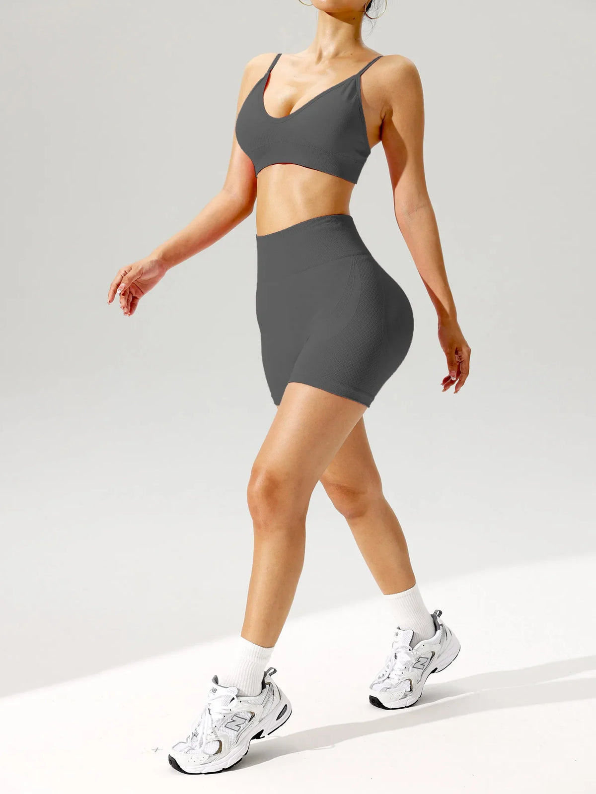 Women’s 2 Piece Seamless Sports Bra Shorts Workout Set