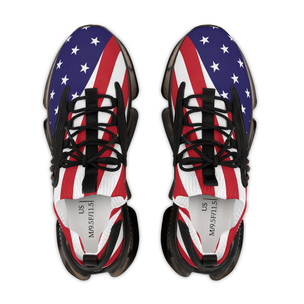 Men’s USA Flag Mesh Running Sneakers Sporty Casual Shoes