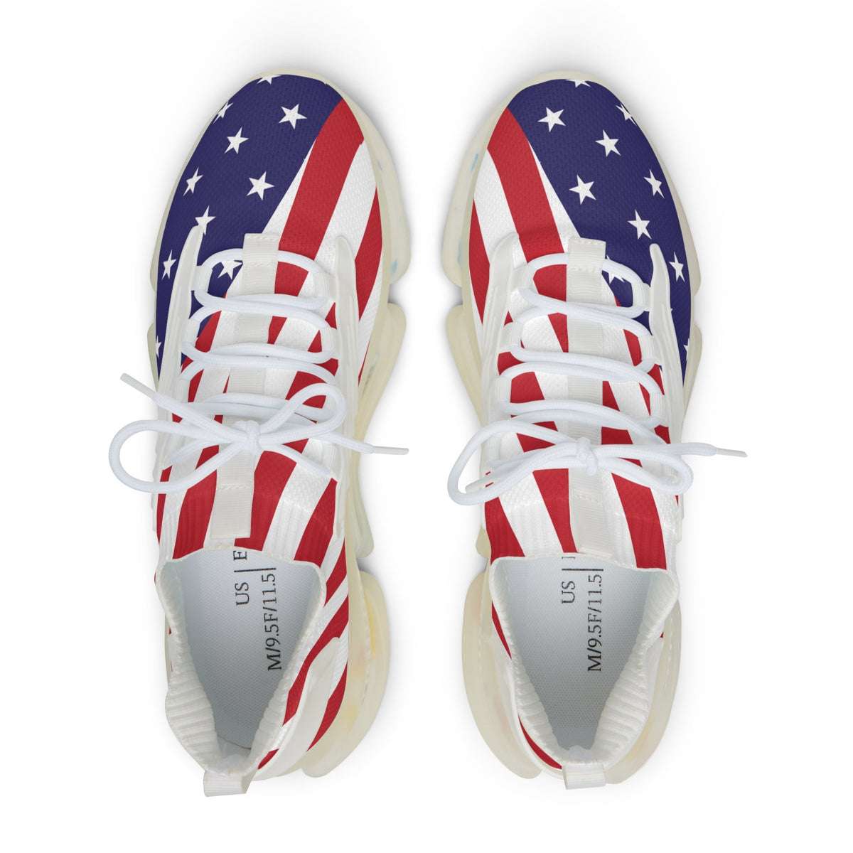 Men’s USA Flag Mesh Running Sneakers Sporty Casual Shoes