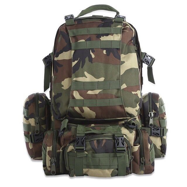 50L Molle Military Tactical Backpack Waterproof Outdoor Camping Rucksack