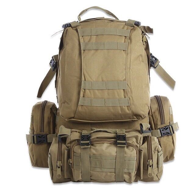 50L Molle Military Tactical Backpack Waterproof Outdoor Camping Rucksack
