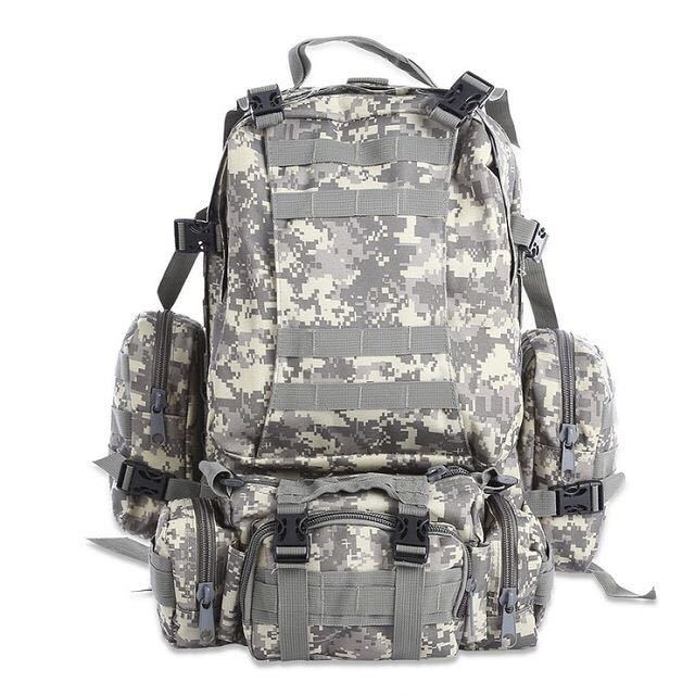 50L Molle Military Tactical Backpack Waterproof Outdoor Camping Rucksack