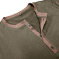 Men’s Short Sleeve Polo Shirt Summer Button V Neck Top