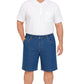 Men’s Pull On Stretch Denim Twill Shorts Elastic Waist