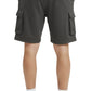 Men’s Fleece Cargo Shorts Elastic Waist Multi Pocket Sweatshorts