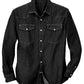 Men's Western Snap Button Shirt — Denim and Twill with Stitched Yoke