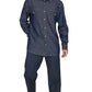 Men's Western Snap Button Shirt — Denim and Twill with Stitched Yoke
