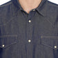 Men's Western Snap Button Shirt — Denim and Twill with Stitched Yoke