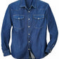 Men's Western Snap Button Shirt — Denim and Twill with Stitched Yoke