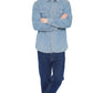 Men's Western Snap Button Shirt — Denim and Twill with Stitched Yoke