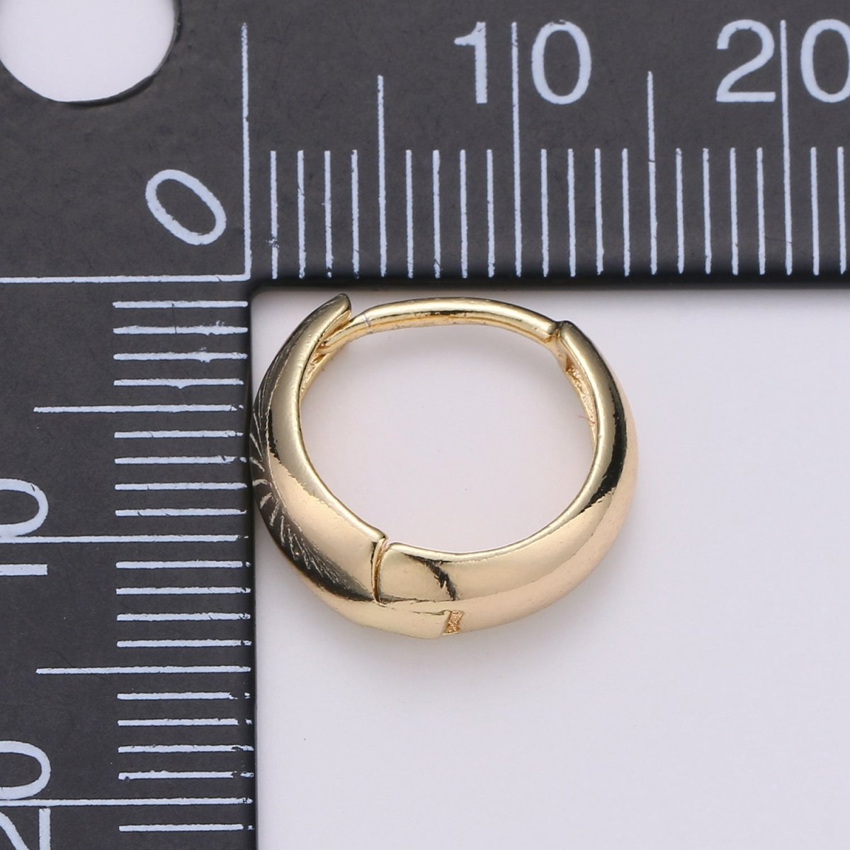 24K Gold Filled Huggie Hoop Earrings Minimalist Everyday Jewelry