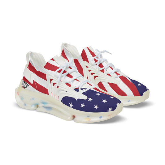 Men’s USA Flag Mesh Running Sneakers Sporty Casual Shoes