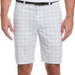 Hybrid Apparel Mens White Flat Front Printed Stretch Shorts, Size 42