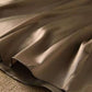 Women’s Silk Thin Short Sleeve Loose Brown Summer Top
