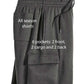 Men’s Fleece Cargo Shorts Elastic Waist Multi Pocket Sweatshorts