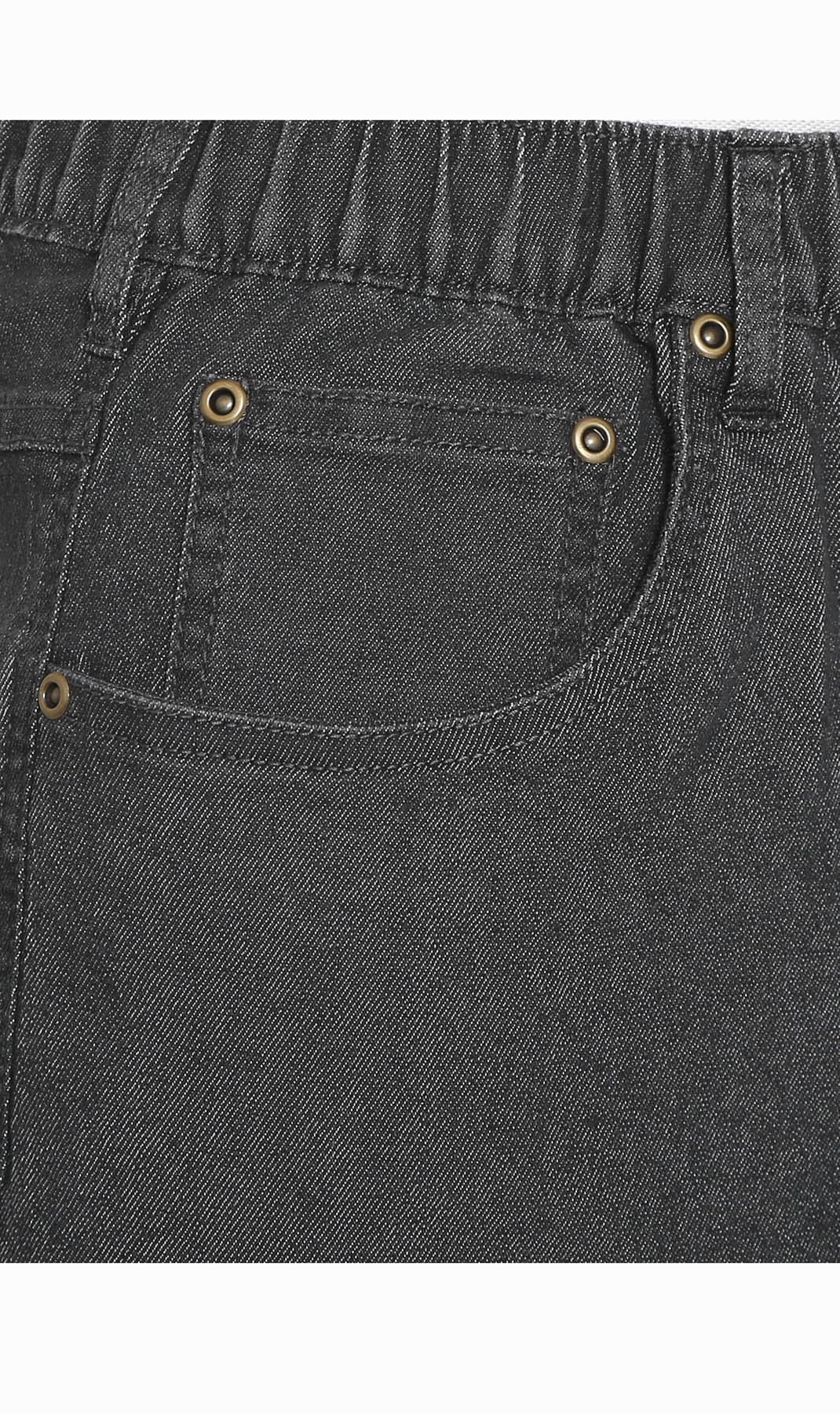 Men’s Pull On Stretch Denim Twill Shorts Elastic Waist