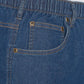 Men’s Pull On Stretch Denim Twill Shorts Elastic Waist