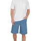 Men’s Pull On Stretch Denim Twill Shorts Elastic Waist