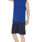 Men's 100% Cotton Knit Shorts — Elastic Waist with Inner Drawstring