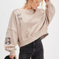Women’s Printed Loose Hoodie Casual Autumn Winter Pullover Top