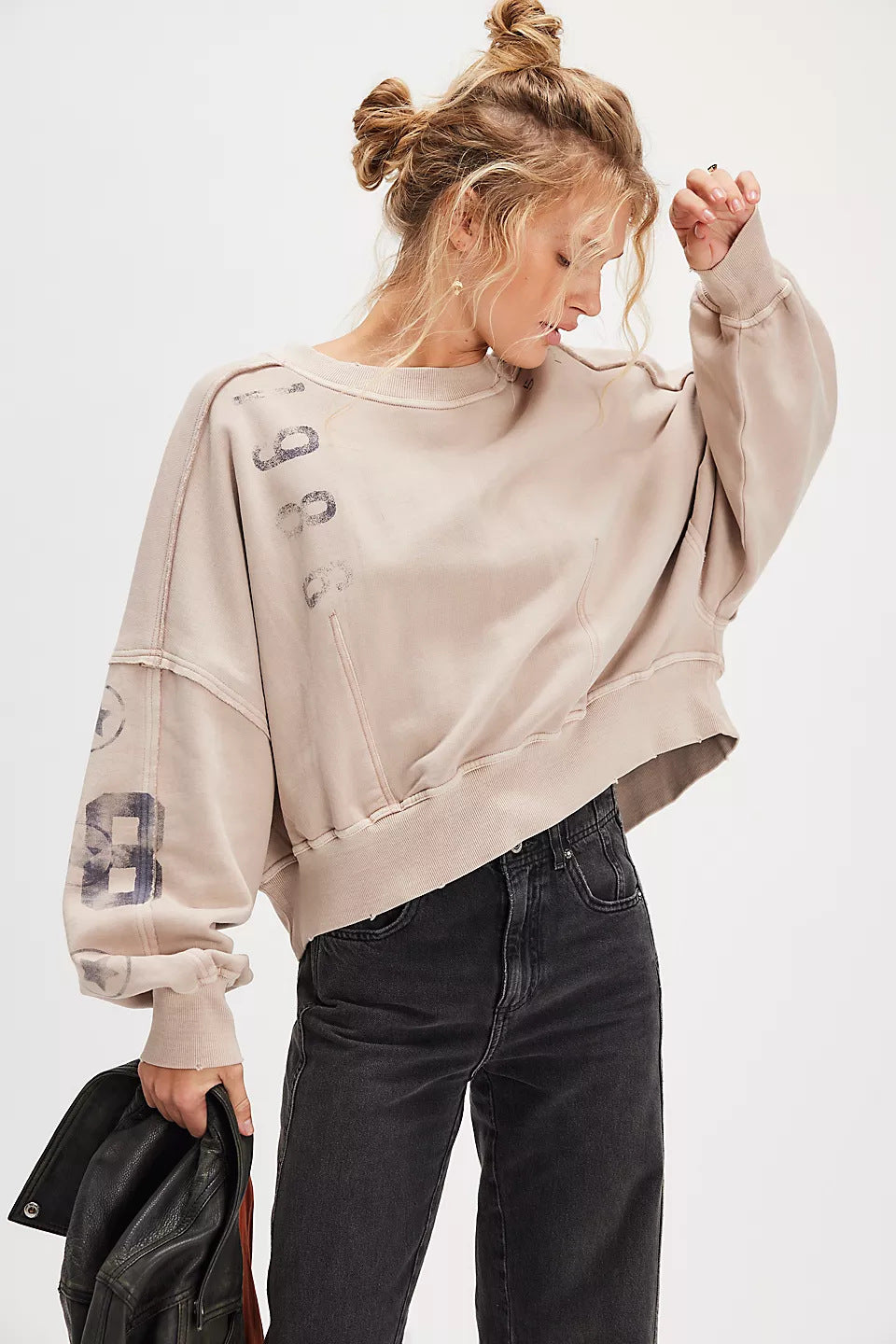 Women’s Printed Loose Hoodie Casual Autumn Winter Pullover Top