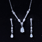 Natural Ethiopian Opal and Moissanite Teardrop Jewelry Set