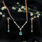 Natural Ethiopian Opal and Moissanite Teardrop Jewelry Set
