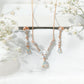 Natural Ethiopian Opal and Moissanite Teardrop Jewelry Set