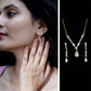 Natural Ethiopian Opal and Moissanite Teardrop Jewelry Set