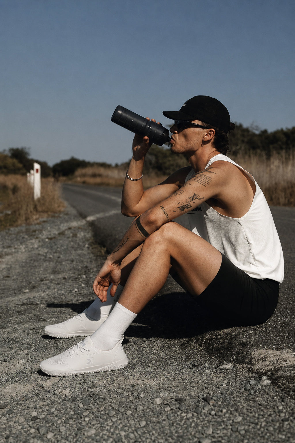 Barefoot Zero Drop Training Shoes White Wide Toe Box