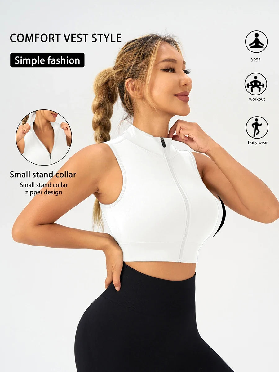 Women’s Seamless Sleeveless Sporty Tank Top for Gym Yoga