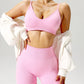 Women’s 2 Piece Seamless Sports Bra Shorts Workout Set