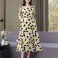 Women’s Summer Vintage Print Dress Loose Short Sleeve O Neck