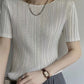 Women’s Pleated Short Sleeve Top Stylish Casual Fashion Shirt