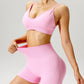 Women’s 2 Piece Seamless Sports Bra Shorts Workout Set