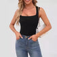 Women’s Square Neck Sleeveless Slim Fit Casual Fashion Tank