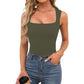 Women’s Square Neck Sleeveless Slim Fit Casual Fashion Tank