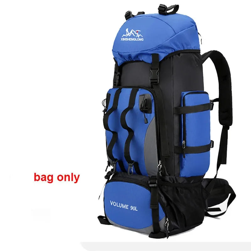 90L Waterproof Hiking Backpack Large Capacity Trekking Travel Rucksack