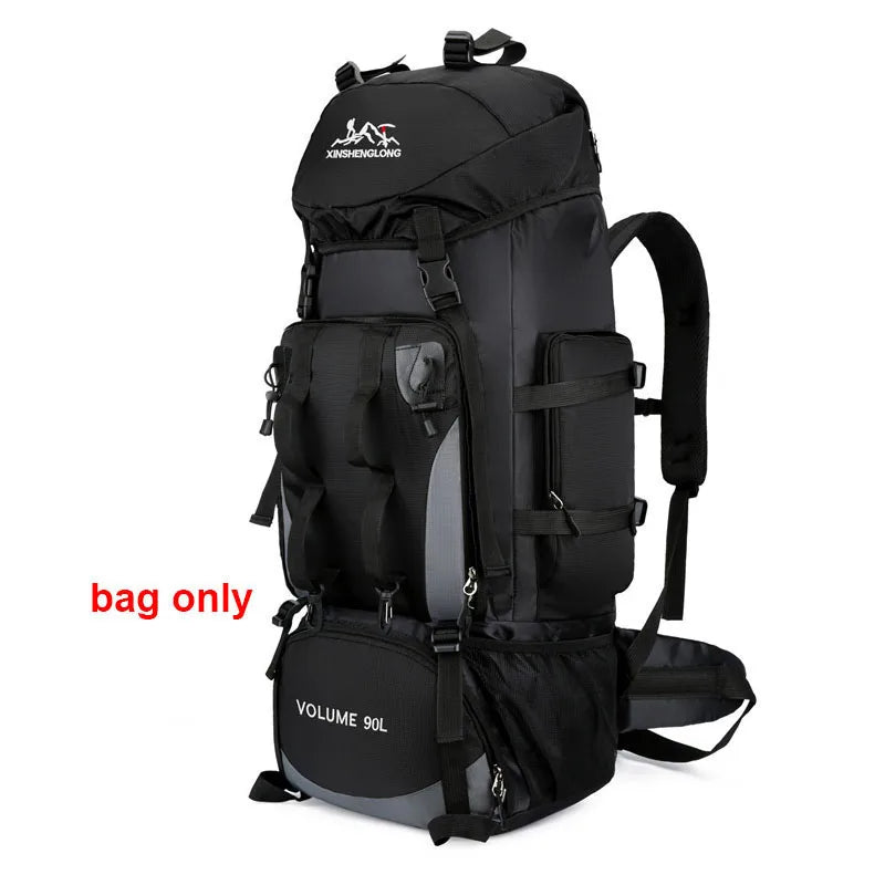 90L Waterproof Hiking Backpack Large Capacity Trekking Travel Rucksack