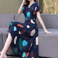 Women’s Summer Vintage Print Dress Loose Short Sleeve O Neck