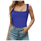 Women’s Square Neck Sleeveless Slim Fit Casual Fashion Tank