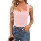 Women’s Square Neck Sleeveless Slim Fit Casual Fashion Tank
