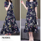 Women’s Summer Vintage Print Dress Loose Short Sleeve O Neck