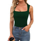 Women’s Square Neck Sleeveless Slim Fit Casual Fashion Tank