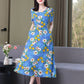 Women’s Summer Vintage Print Dress Loose Short Sleeve O Neck