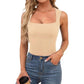 Women’s Square Neck Sleeveless Slim Fit Casual Fashion Tank