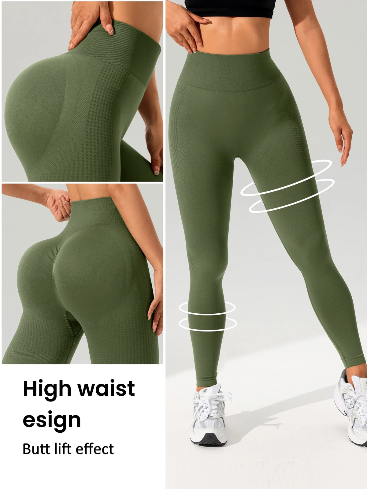 Women’s Seamless Sports Leggings High Stretch Yoga Fitness Pants