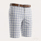 Hybrid Apparel Mens White Flat Front Printed Stretch Shorts, Size 42