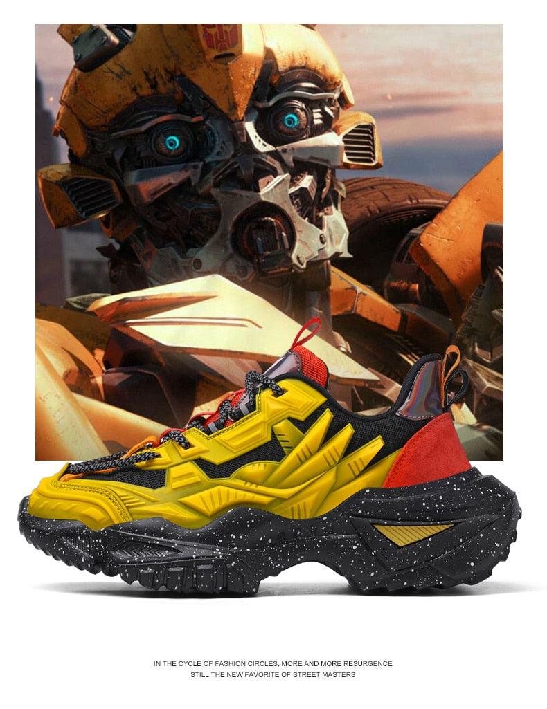Men’s Chunky Platform Sneakers Height Increasing Casual Slip On Shoes