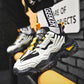 Men’s Chunky Platform Sneakers Height Increasing Casual Slip On Shoes